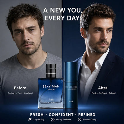 Luxury Men's Fragrance Gift Set – Long Lasting Woody Scent
