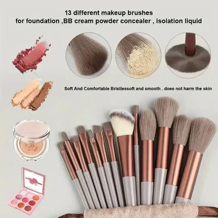 Soft Cosmetic Brush Set with Blender