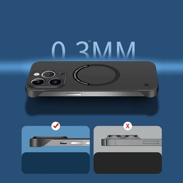 Iphone Ultra Thin Hard PC Magnetic Frameless for all iphone Case with Magsafe