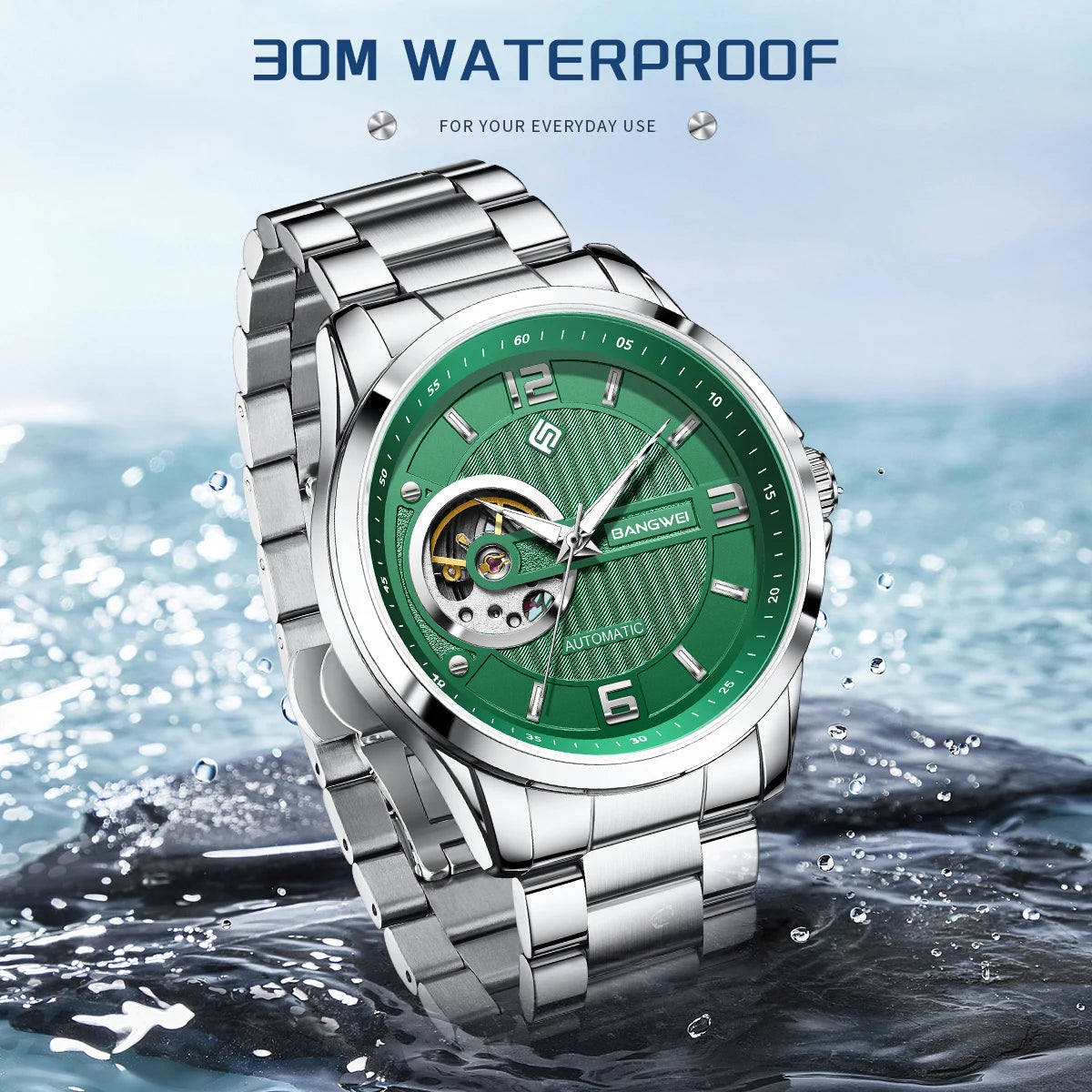 LIGE Fashion Luxury Mechanical Wristwatches Business Automatic Movement Hollow Waterproof Classic Casual Man Watch Reloj Hombre