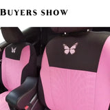 Car Seat Cover Full Set, Universal Butterfly Pattern Embroidery Auto Seat Cover Set