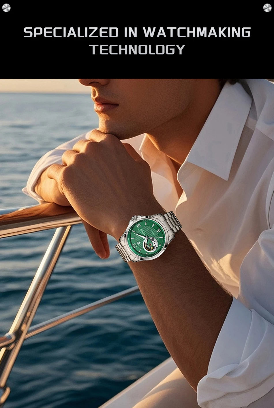 LIGE Fashion Luxury Mechanical Wristwatches Business Automatic Movement Hollow Waterproof Classic Casual Man Watch Reloj Hombre