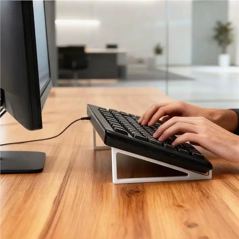 preferred1 Pair Portable Adjustable Keyboard Risers NonSlip Accessories Ergonomic Stand for Computer Office Table Easy Setup
