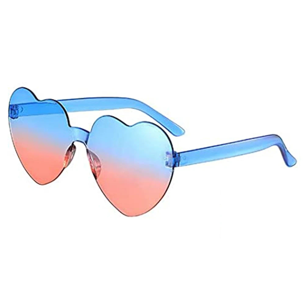 Sun Glasses Goggles Uv Gradient Heart Sunglasses Heart-Shaped Sunglasses Fashionable Colorful Eyeglasses Eyewear Driving Goggles