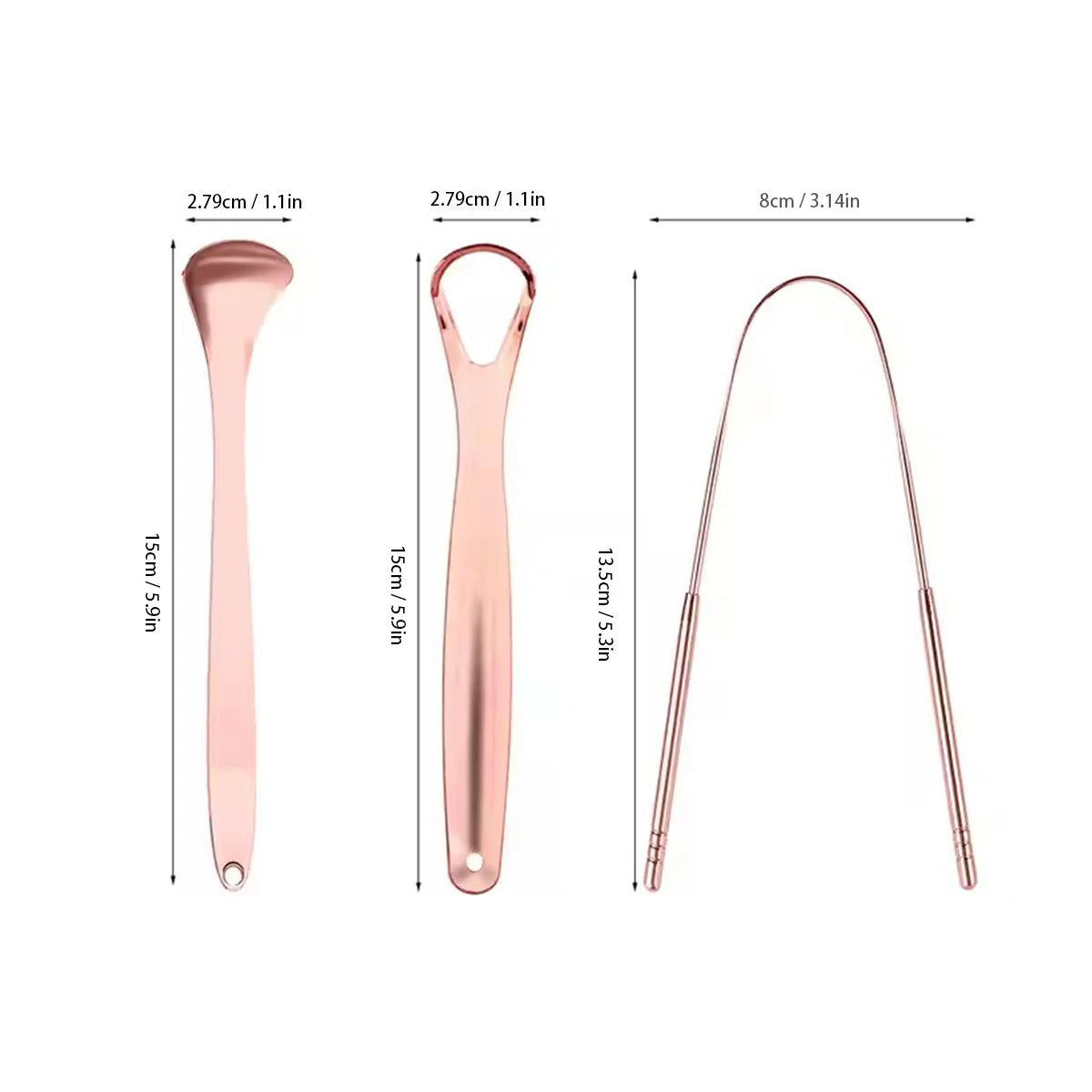 1/2/3/4pcs Tongue Scrapers for Adults Tough Metal Tongue Cleaner w/Storage Case Stainless Steel Tongue Scrubber for Fresh Breath