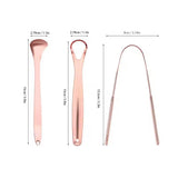 1/2/3/4pcs Tongue Scrapers for Adults Tough Metal Tongue Cleaner w/Storage Case Stainless Steel Tongue Scrubber for Fresh Breath