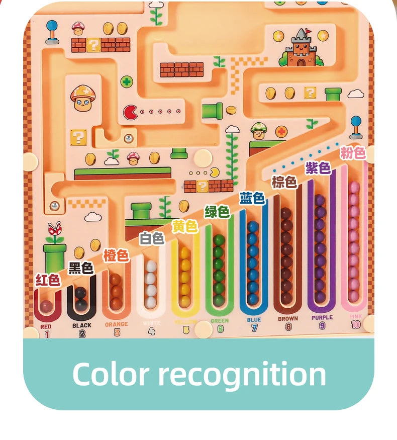 Magnetic Wooden Maze Learning Board