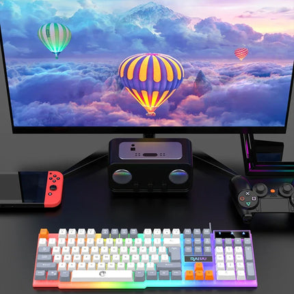 T26 Three-Tone Wired Keyboard & Mouse Combo