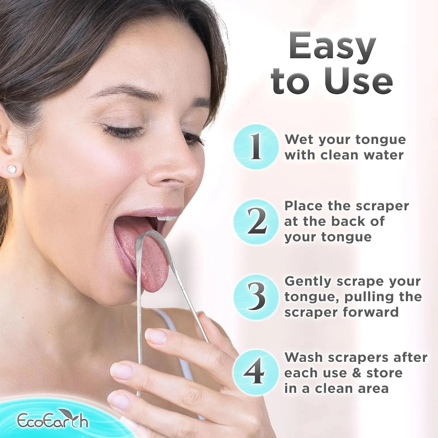 1/2/3/4pcs Tongue Scrapers for Adults Tough Metal Tongue Cleaner w/Storage Case Stainless Steel Tongue Scrubber for Fresh Breath