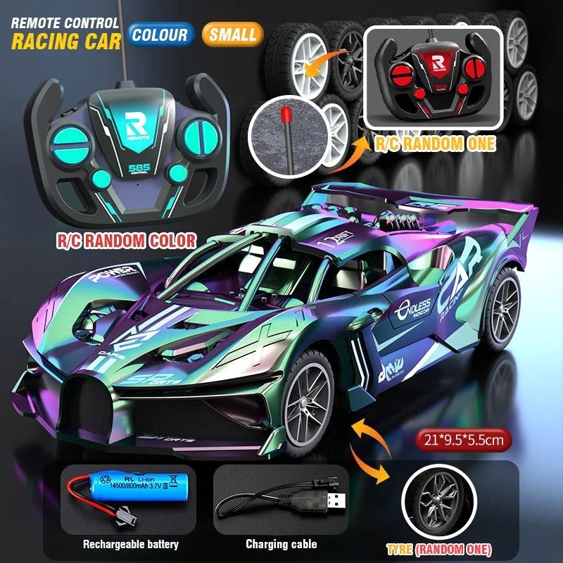 RC Car High Speed Sports Remote Controlled Mini Scale Model Vehicle Electric Drift Racing Car Toys for Boys Kids Birthday Gifts