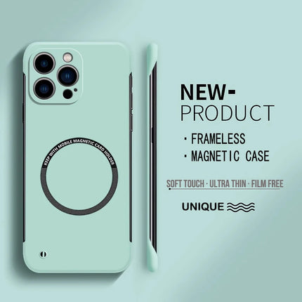Iphone Ultra Thin Hard PC Magnetic Frameless for all iphone Case with Magsafe