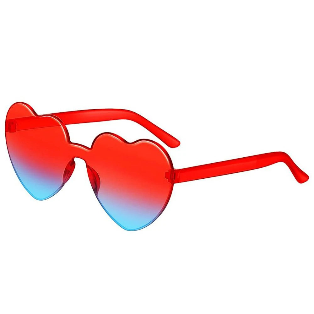 Sun Glasses Goggles Uv Gradient Heart Sunglasses Heart-Shaped Sunglasses Fashionable Colorful Eyeglasses Eyewear Driving Goggles