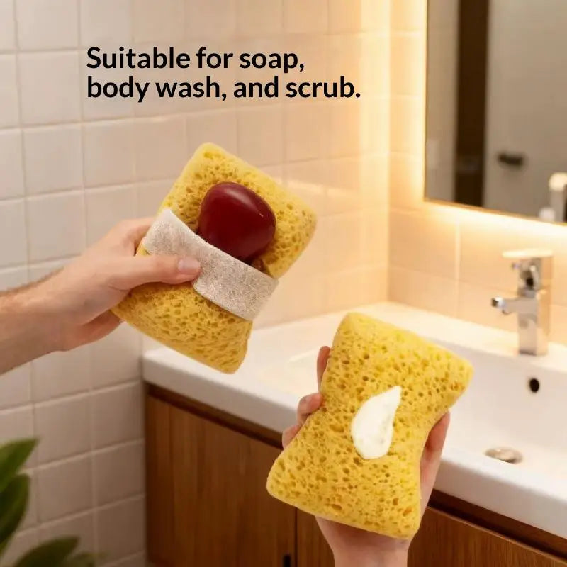 Ultra Soft Bath Sponge With Non-Slip Cotton Strap Rich Foaming Body Scrubber Multi-use Shower Exfoliating Body Cleansing Tool{S}