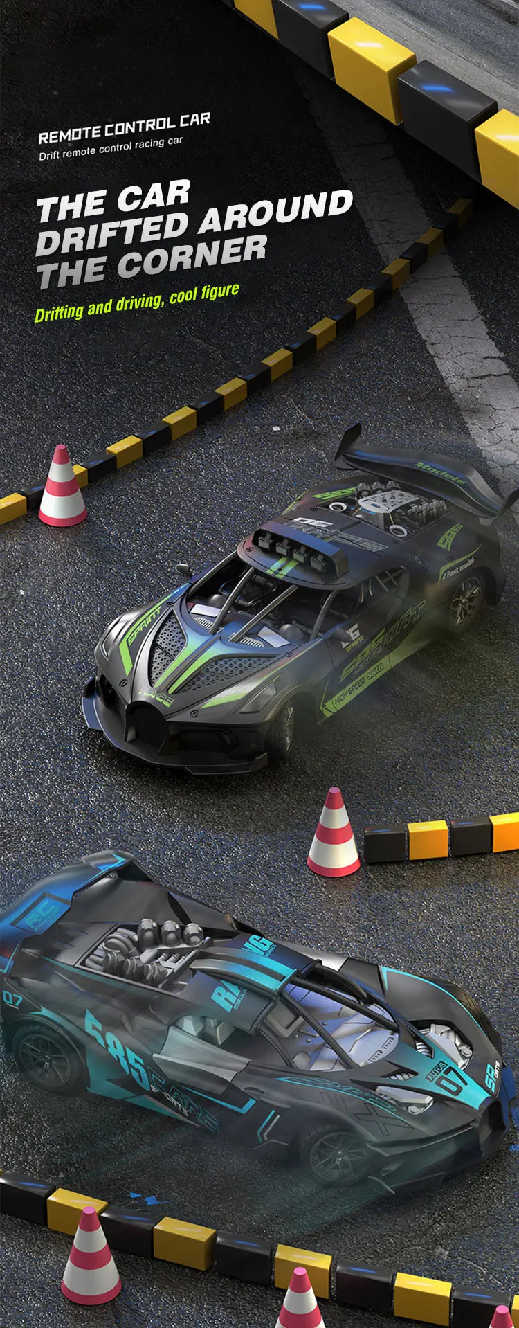 RC Car High Speed Sports Remote Controlled Mini Scale Model Vehicle Electric Drift Racing Car Toys for Boys Kids Birthday Gifts