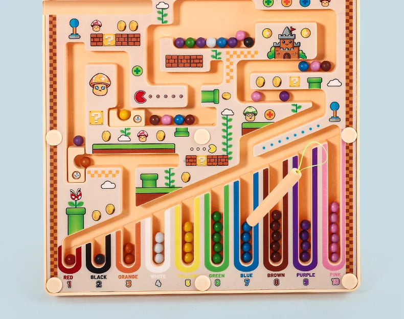 Magnetic Wooden Maze Learning Board