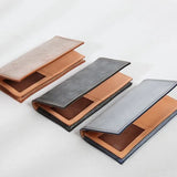 Ultra-Thin Leather Wallet for Men Simple Design Single Fold RFID Genuine Leather Coin Purse Long Wallet Casual Daily Use