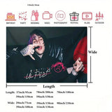 VIKAMA Lil Peep Poster Tapestry Emo Rap Wall Art for Bedroom Living Room Decoration Gothic Music Inspired Design