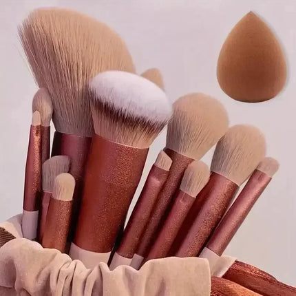 Soft Cosmetic Brush Set with Blender
