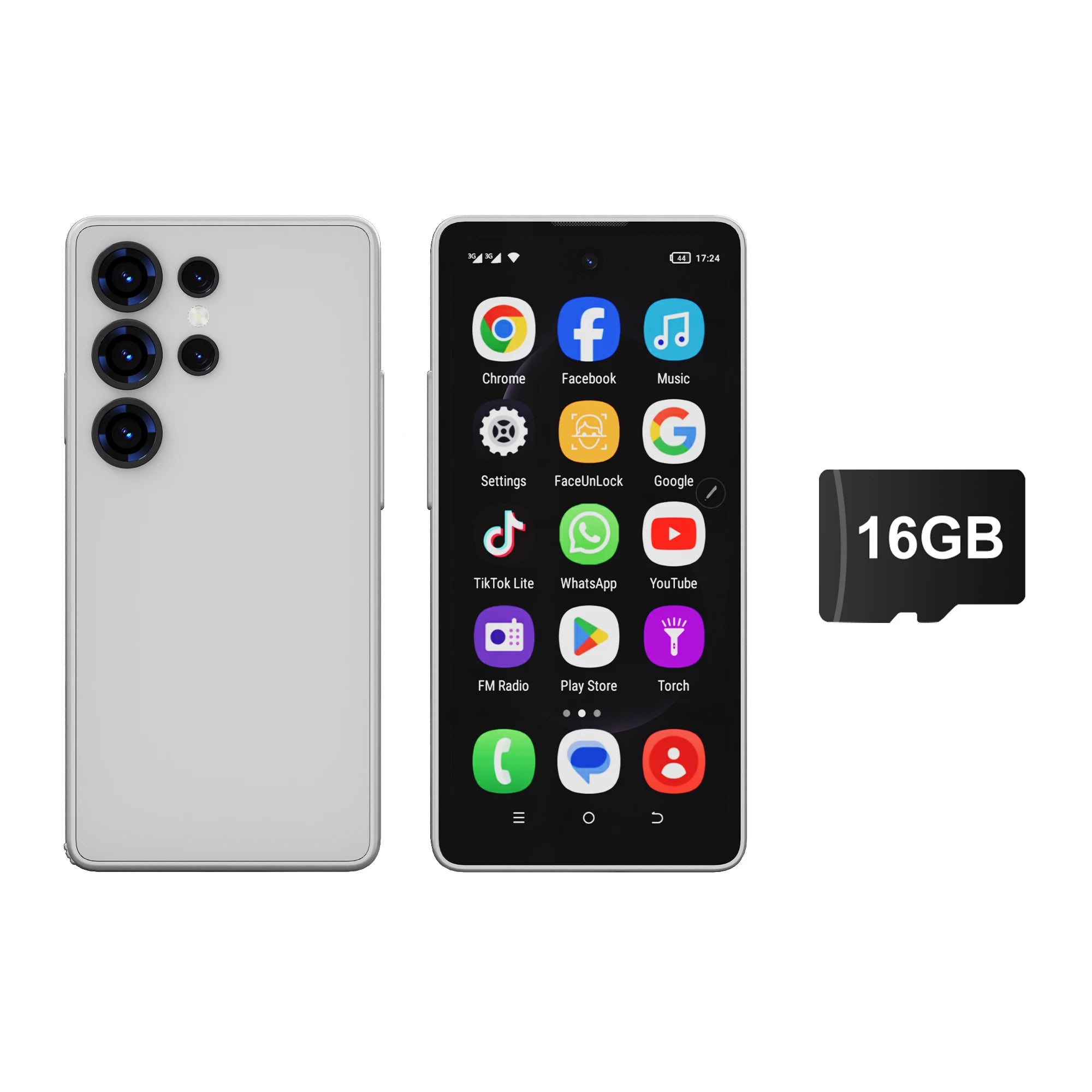 SERVO Mini Smartphone Android 8.1 Built in Stylus 4" Display 16GB ROM Face Unlock GPS WIFI Play Store 3G WCDMA Tiny Mobile Phone