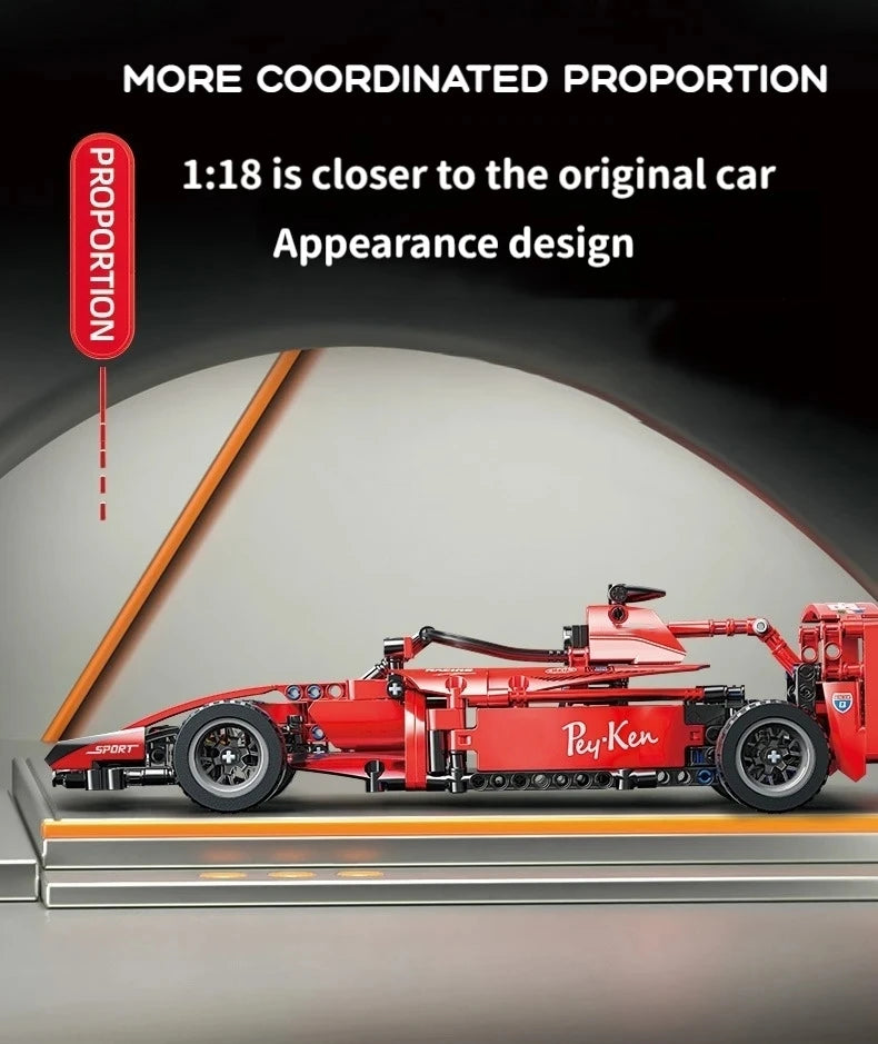 2025 Technical NEW F1 Racing Car Building Blocks Set MOC Model Kit DIY Assembly Bricks Creative Educational Toys For Children