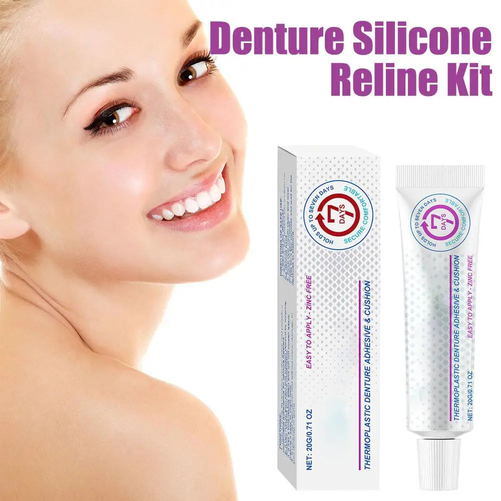 Cushion Grip Thermoplastic Denture Adhesive Improves Denture Fit Comfort & Stability Non-Glue Adhesive Hold Denture Adhesive