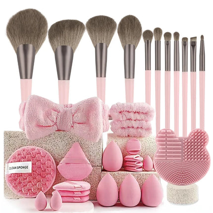 33PCS Professional Makeup Brush & Beauty Blender Set