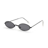 Retro Fashion Designer Sunglasses for Women Men Vintage Small Oval Shades Black Red Metal Sun Glasses Trendy Streetwear Eyewear