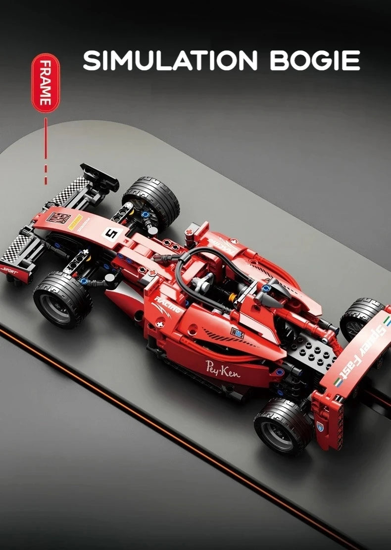 2025 Technical NEW F1 Racing Car Building Blocks Set MOC Model Kit DIY Assembly Bricks Creative Educational Toys For Children