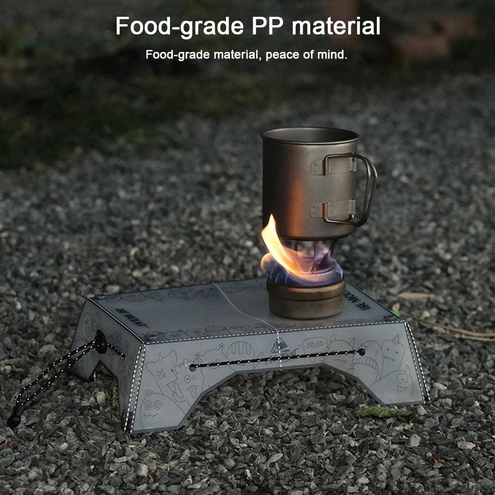 Small Backpacking Table Ultralight Outdoor Fishing Furniture Portable Mini Dining Table Multifunctional for BBQ Picnic