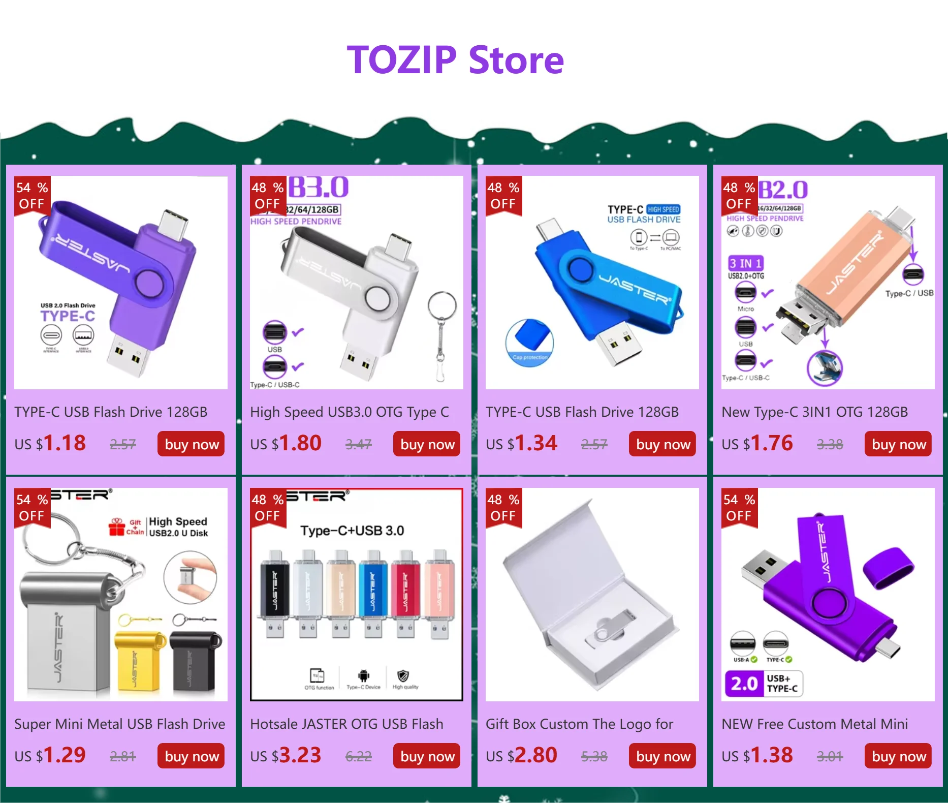 JASTER Metal USB Flash Drive 64GB Creative Business Gifts Memory Stick Mini Black Pen Drive 32GB Golden Key Chain Business Gift