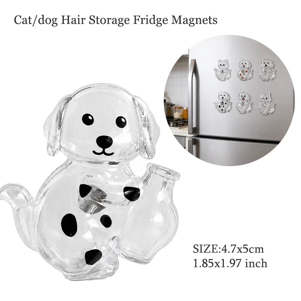 Creative Cat Hair Storage Capsule Transparent Cute Cat/Dog Charm Resin Pendant With Key Ring for Pet Lover DIY Memorial Keychain