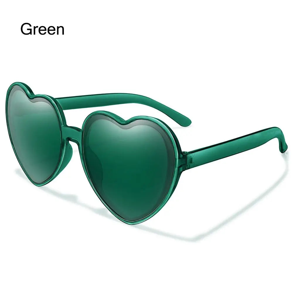 Trendy Cosplay Party Glasses Eyewear Heart-Shaped Sunglasses UV400 Protection Heart Sunglasses for Women Clout Goggle