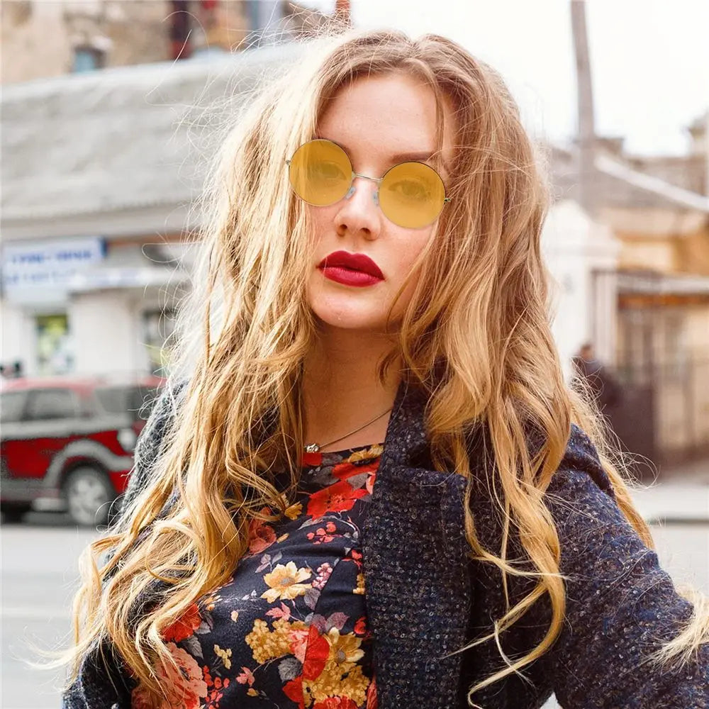 Fashion Party Hippie Round Sunglasses Metal Sunglasses Circle Glasses Eyewear