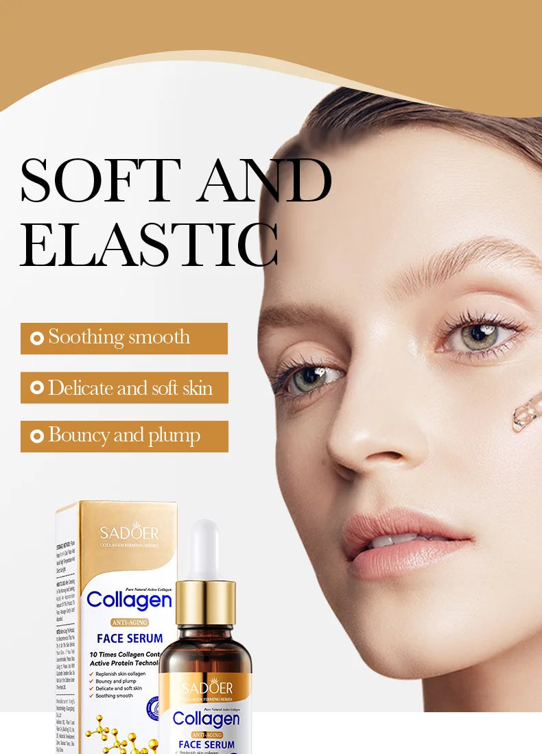 SADOER Collagen Skin Care Sets Anti Wrinkles Serum for Face Moisturizing Anti-aging Anti Dark Circles Eye Cream Skin Care Kit