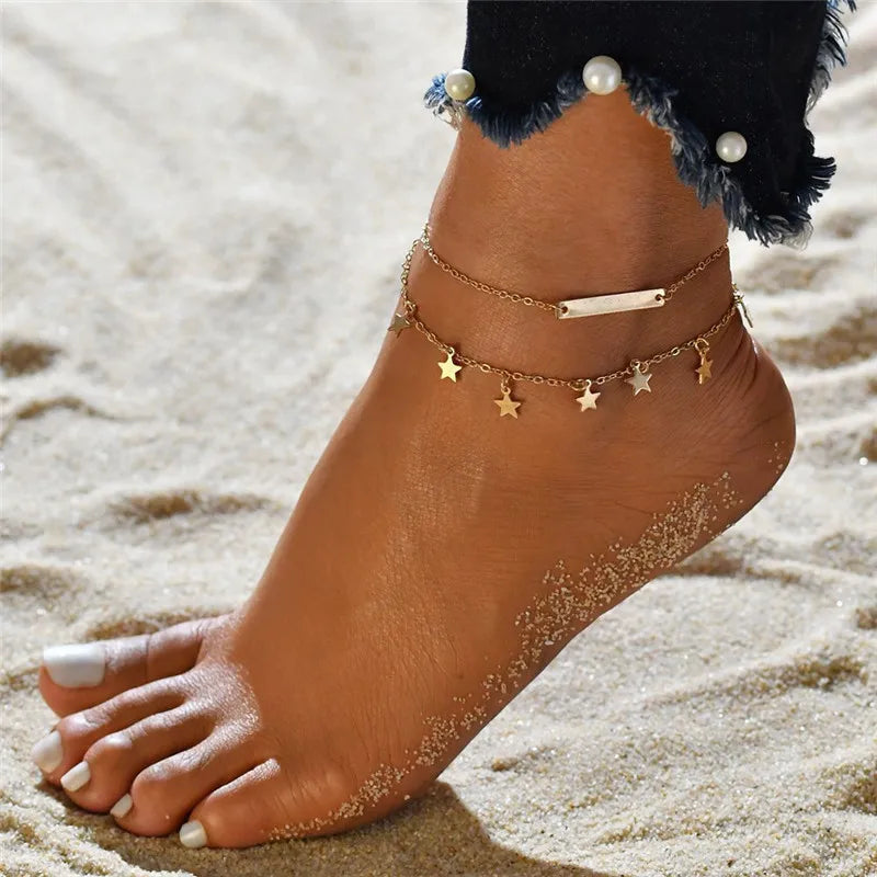 Modyle Fine Sexy Anklet Ankle Bracelet Cheville Barefoot Sandals Foot Jewelry Leg Chain On Foot Pulsera Tobillo For Women