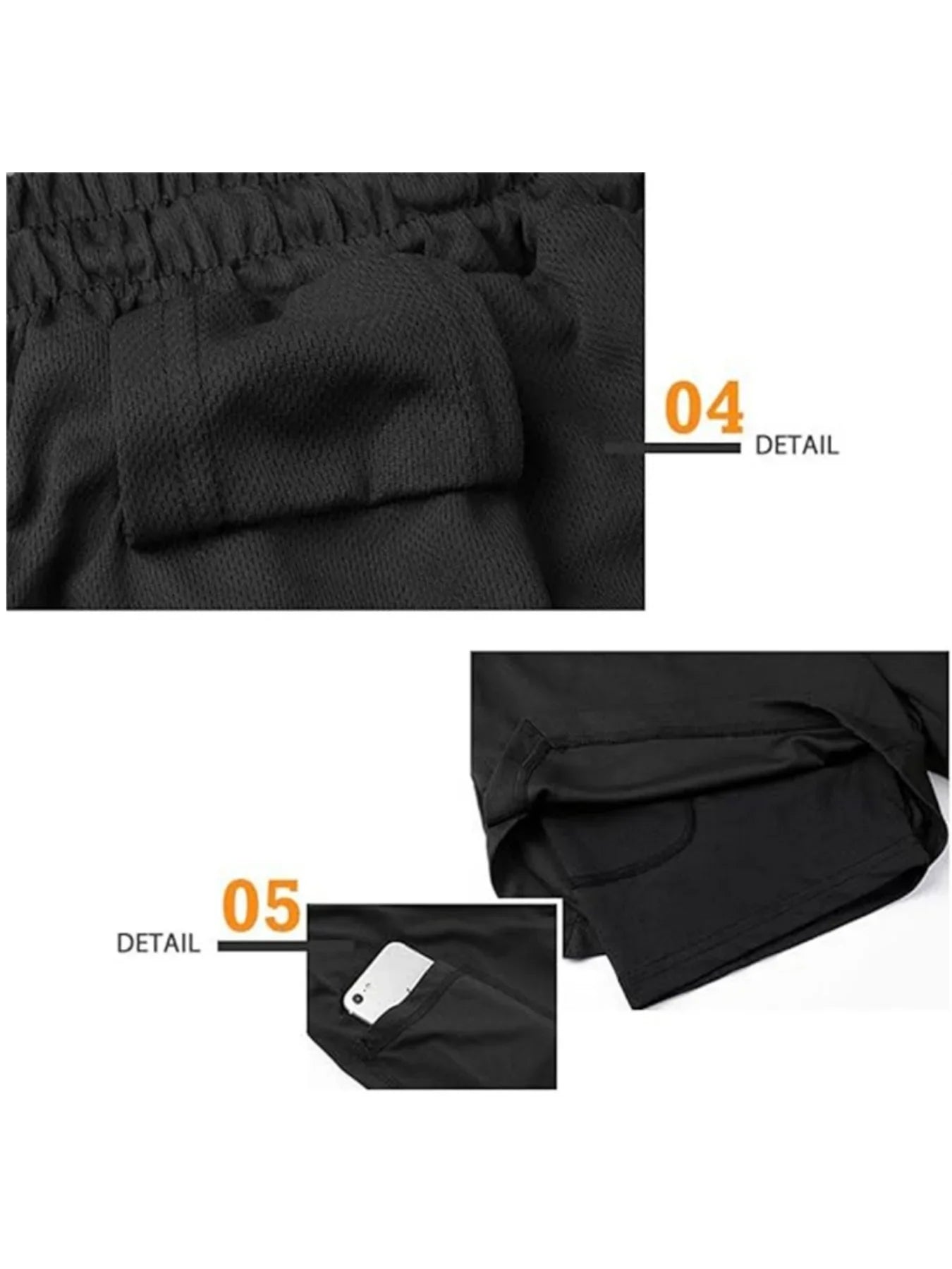Men's Compression Gym Short Sports Pants Double Layered Quick Drying Running Muscle Fitness Athletic Multi-functional Activewear