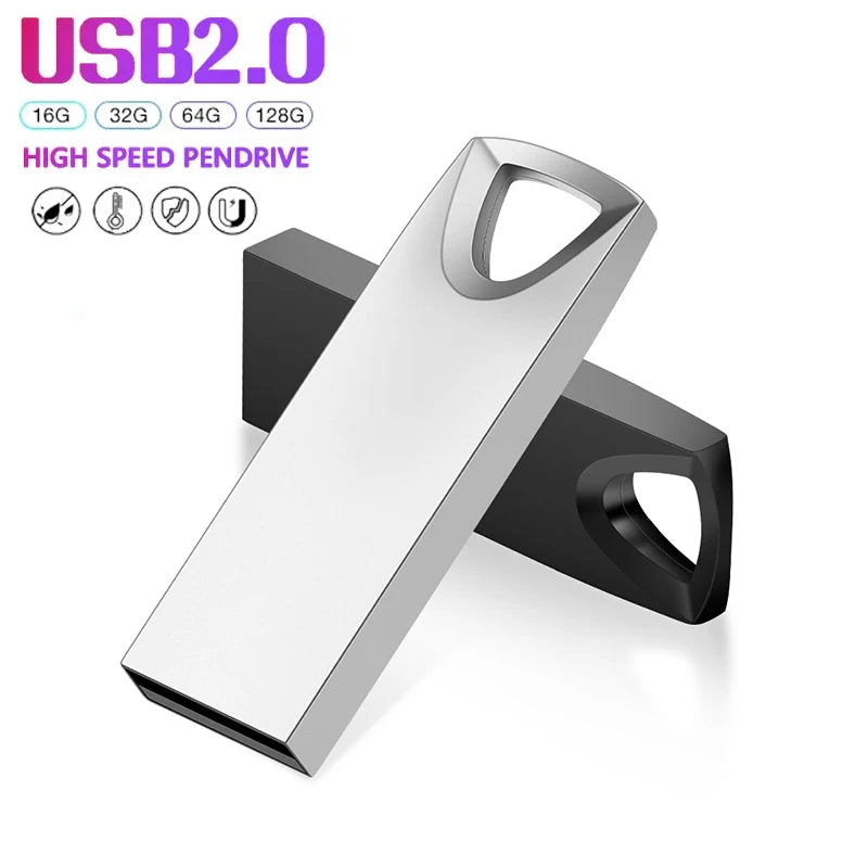 JASTER Metal USB Flash Drive 64GB Creative Business Gifts Memory Stick Mini Black Pen Drive 32GB Golden Key Chain Business Gift