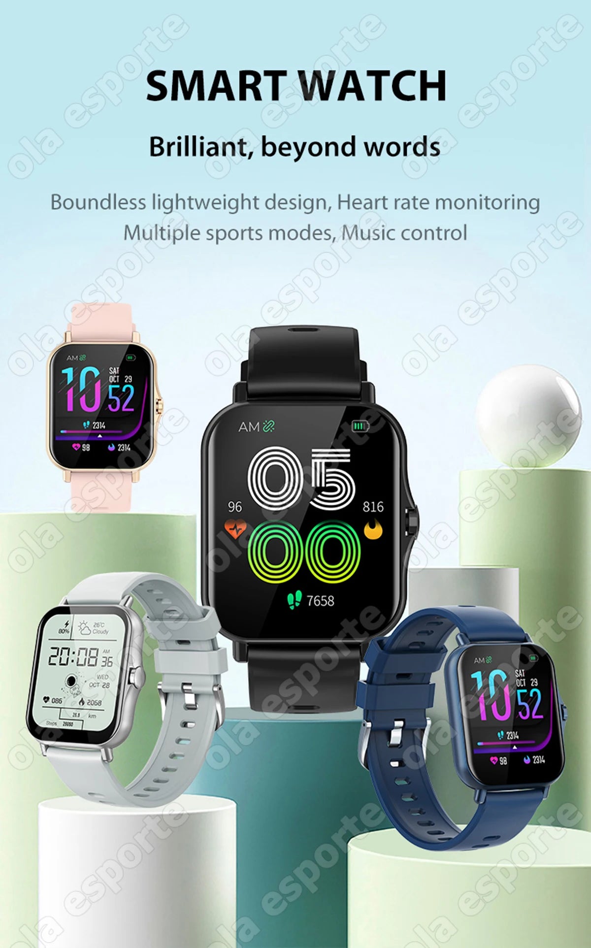 2026 Smart Watch Android IOS Phone 1.83 Inch Color Screen Bluetooth Answer Call Fitness Watches Tracker Smartwatch Women Men New