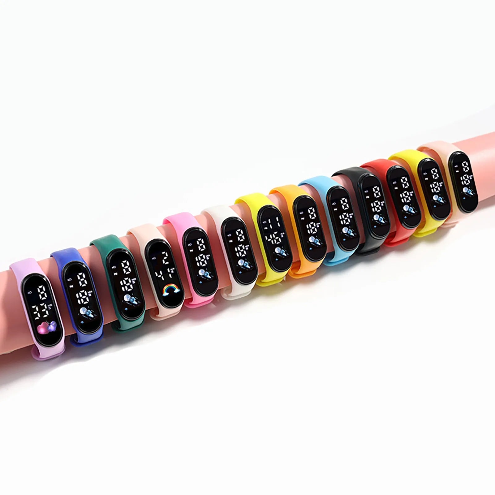 Children'S Smart Sports Watch Outdoor Electronic Fitness Smart Silicone Bracelet Children'S Waterproof Multifunctional Watch