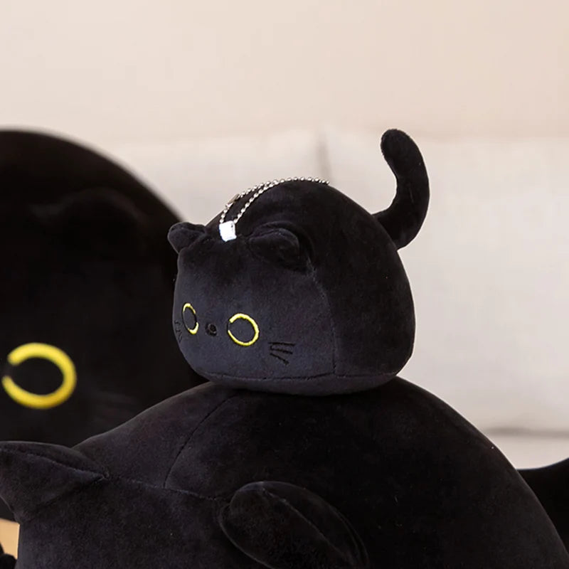 Cartoon Black Cat Plush Toy Animal Girl Dormitory Sleeping Plush Toy Pillow Office Home Sofa Cushion