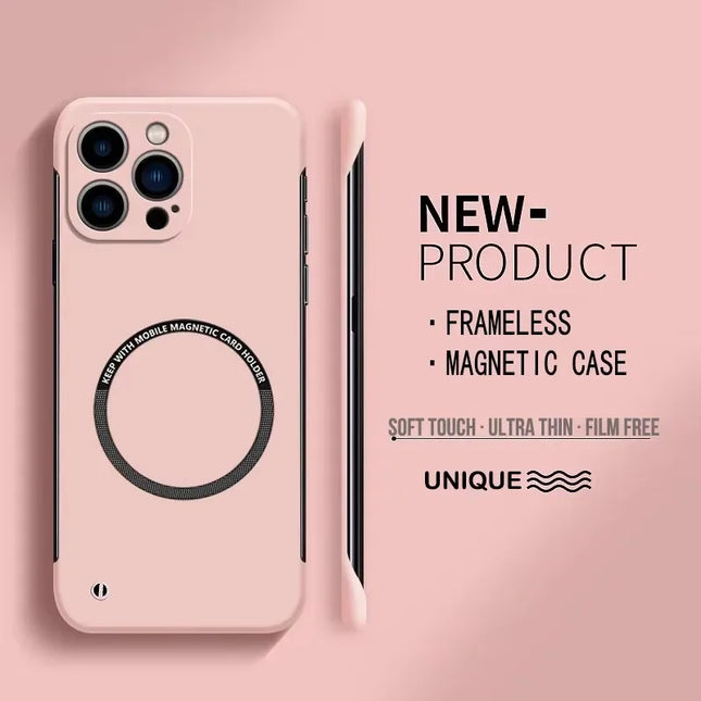 Iphone Ultra Thin Hard PC Magnetic Frameless for all iphone Case with Magsafe