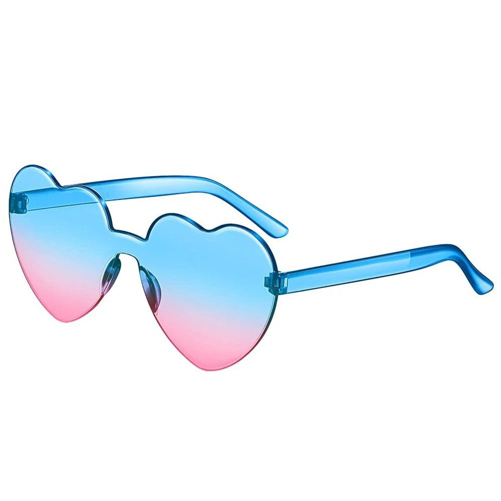 Sun Glasses Goggles Uv Gradient Heart Sunglasses Heart-Shaped Sunglasses Fashionable Colorful Eyeglasses Eyewear Driving Goggles