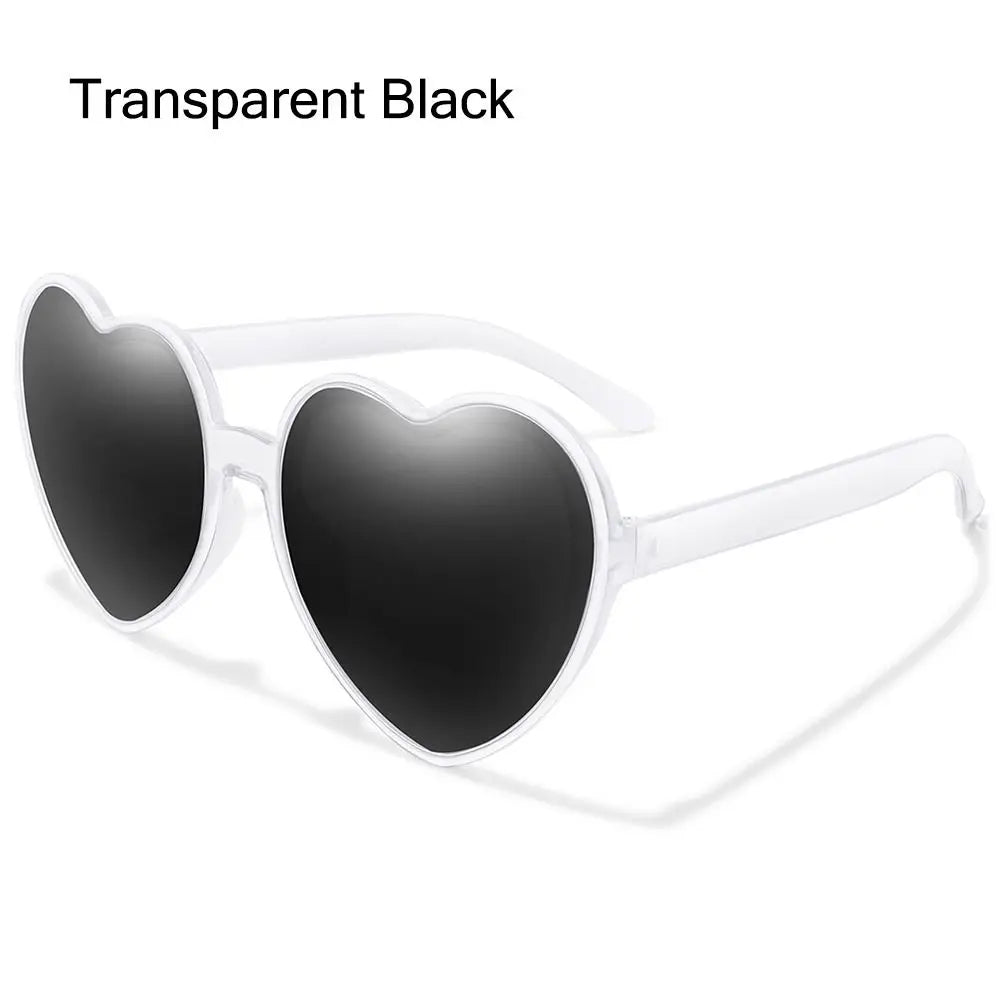 Trendy Cosplay Party Glasses Eyewear Heart-Shaped Sunglasses UV400 Protection Heart Sunglasses for Women Clout Goggle