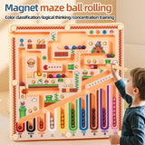 Magnetic Wooden Maze Learning Board