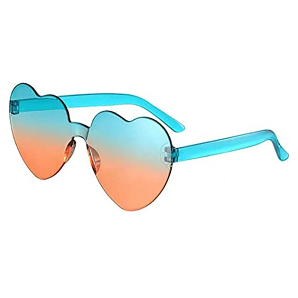 Sun Glasses Goggles Uv Gradient Heart Sunglasses Heart-Shaped Sunglasses Fashionable Colorful Eyeglasses Eyewear Driving Goggles
