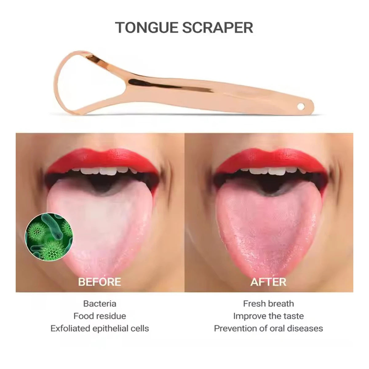 1/2/3/4pcs Tongue Scrapers for Adults Tough Metal Tongue Cleaner w/Storage Case Stainless Steel Tongue Scrubber for Fresh Breath