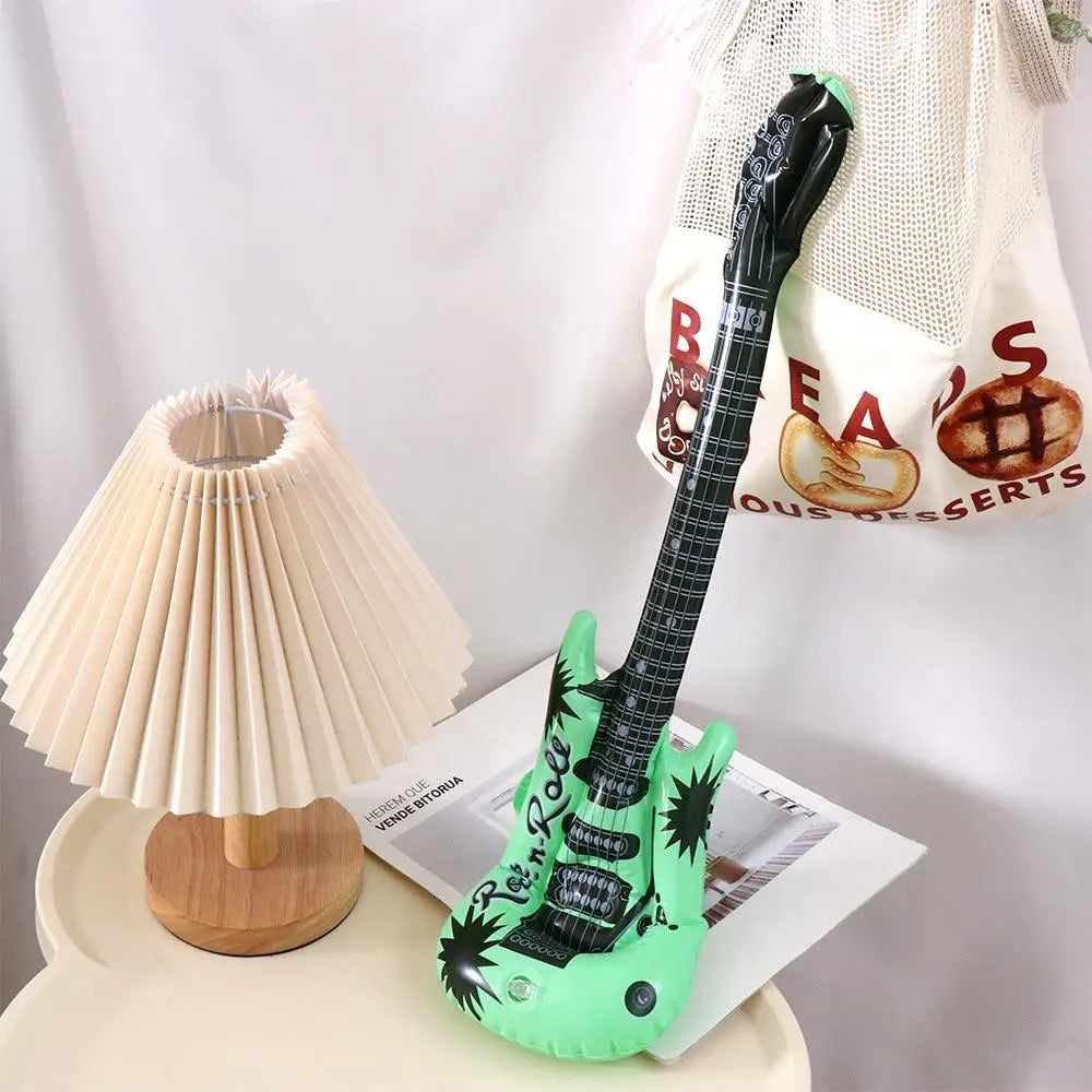 PVC Inflatable Musical Instrument Toys Random Color Inflatable Inflatable Guitar Balloon Creative Decorative