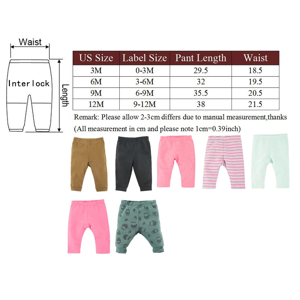 Honeyzone Baby Long Pants 3-12month Newborn Boy Girl Solid Color Striped Leggings Clothes Toddler Unisex Trousers Los Pantalones
