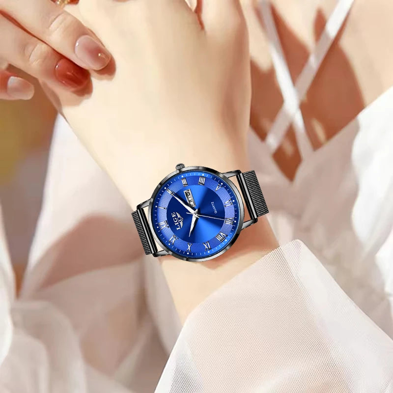 LIGE New Creative Ladies Watches Fashion Waterproof Quartz Watch For Women Casual Sport Bracelet Watch Female Relogio Feminino