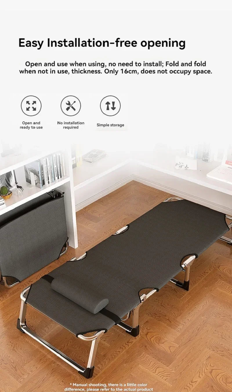 Household Goods Lounge Chair, Outdoor Camping, Simple Folding Bed,  Single Bed, Office Nap, Nap Bed, Marching Bed